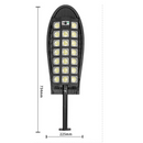 Solární LED COB lampa s pohybovým senzorem a dálkovým ovládáním - 20 Ultra-jasných LED IP65