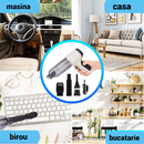 Přenosný vysavač 3 v 1 s akumulátorem - Motor 120W, Baterie 4000mAh, USB, sání a foukání