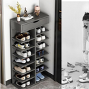 Botník se 7 patry, elegantní design, šedý – optimální organizace obuvi