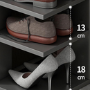 Botník se 7 patry, elegantní design, šedý – optimální organizace obuvi