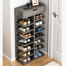 Botník se 7 patry, elegantní design, šedý – optimální organizace obuvi