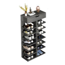 Botník se 7 patry, elegantní design, šedý – optimální organizace obuvi