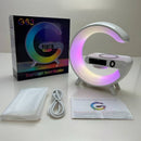 Bezdrátová nabíjecí stanice 3 v 1 s RGB lampou a bluetooth reproduktorem, ovládání aplikací