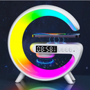 Bezdrátová nabíjecí stanice 3 v 1 s RGB lampou a bluetooth reproduktorem, ovládání aplikací