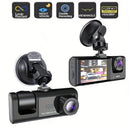 Trojitá autokamera 1080P Full HD - Noční vidění, G-senzor, Monitorování parkování, Úhel 170°