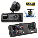 Trojitá autokamera 1080P Full HD - Noční vidění, G-senzor, Monitorování parkování, Úhel 170°