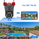 WiFi Bezpečnostní Kamera 12MP Ultra HD - Venkovní/Vnitřní s PTZ, 5X Zoomem, Nočním Viděním a Integrovanou Sirénou