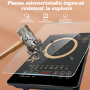 Přenosná indukční varná deska 2200W, LCD dotykový panel, 8 funkcí, časovač a dotykové ovládání - černá