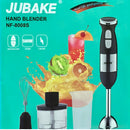 Multifunkční ruční mixér Jubake 500W - 2 rychlosti, nerezové čepele, včetně sekáčku