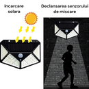 Solární lampa se 100 LED diodami a pohybovým senzorem - 600 lumenů