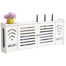 Nástěnný organizér na WiFi router – moderní držák se skrytím kabelů a zásuvek
