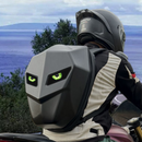 Vodotěsný motocyklový batoh s LED a karbonovým designem - přihrádka na notebook, pevná skořepina