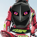 Vodotěsný motocyklový batoh s LED a karbonovým designem - přihrádka na notebook, pevná skořepina