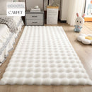 Nadýchaný koberec z umělé kožešiny 3D Bubble Design 180x230cm - Severská bílá pro obývací pokoj a ložnici