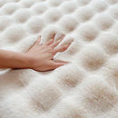 Nadýchaný koberec z umělé kožešiny 3D Bubble Design 180x230cm - Severská bílá pro obývací pokoj a ložnici
