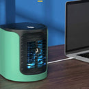 Mini přenosná klimatizace s rukojetí, LED světly a USB nabíjením