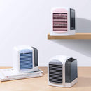 Mini Přenosná Klimatizace 4 v 1 - Ventilátor, Zvlhčovač, Čistička s LED, USB, Ultra Tichá