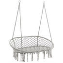 Dvojitá závěsná houpačka s třásněmi - Boho křeslo pro dům a zahradu 130x70cm