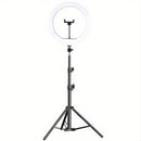 Profesionální kruhová LED lampa se stativem a držákem na telefon – Ring Light pro make-up a fotografie