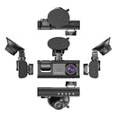 Autokamera DVR Full HD 1080P se 3 objektivy + karta 32GB - Úhel 170°, Noční vidění, G-Sensor
