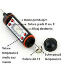 Digitální teploměr na vaření - Přesnost ±1°C, Rozsah -50°C až 300°C