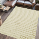 Koberec z umělé kožešiny 3D Bubble 180x230cm - Nordic Premium Design pro obývací pokoj a ložnici - Krémový