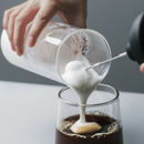 Elektrický napěňovač mléka 450ml, se skleněnou žáruvzdornou nádobou, hustá a rovnoměrná pěna, ideální pro cappuccino, latte a kávu