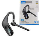 Bezdrátová Bluetooth sluchátka KJ12, Handsfree s mikrofonem, Rotace 180°, LED displej, Dlouhá výdrž baterie, Rychlé připojení, Dosah 10m, Černá