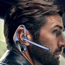 Bezdrátová Bluetooth sluchátka KJ12, Handsfree s mikrofonem, Rotace 180°, LED displej, Dlouhá výdrž baterie, Rychlé připojení, Dosah 10m, Černá