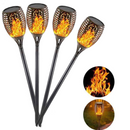 SADA 4X Solární LED Lampa s Efektem Plamene TORTA - 12 LED, Elegantní Design, Odolná Proti Povětrnostním Vlivům