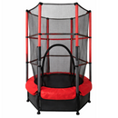 Fitness trampolína s bezpečnostní sítí pro děti, vnitřní venkovní, stabilní skákadlo pro hru a pohyb, 140 cm