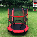 Fitness trampolína s bezpečnostní sítí pro děti, vnitřní venkovní, stabilní skákadlo pro hru a pohyb, 140 cm