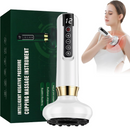 Elektrický masážní přístroj s přísavkami, Gua Sha a vyhříváním, 12 nastavitelných úrovní, LCD displej, pro svalovou relaxaci, tělovou masáž, anticelulitidní