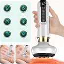 Elektrický masážní přístroj s přísavkami, Gua Sha a vyhříváním, 12 nastavitelných úrovní, LCD displej, pro svalovou relaxaci, tělovou masáž, anticelulitidní
