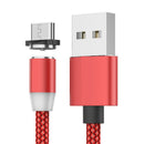 Magnetický nabíjecí kabel 3v1 s LED – Lightning, USB-C, Micro USB – Kompatibilní s iPhone/Android