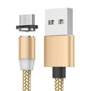 Magnetický nabíjecí kabel 3v1 s LED – Lightning, USB-C, Micro USB – Kompatibilní s iPhone/Android