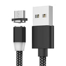 Magnetický nabíjecí kabel 3v1 s LED – Lightning, USB-C, Micro USB – Kompatibilní s iPhone/Android