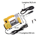 Profesionální autokompresor 12V, 35L/min - Ideální pro SUV, mikrobusy, dodávky