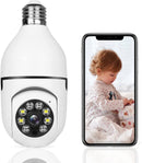 WiFi kamera typu žárovka 355° Full HD s panoramatickým úhlem, pohybovým senzorem a obousměrnou audio funkcí