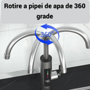 Elektrický okamžitý nerezový kohoutek 3000W - Teplá voda za sekundy, LED displej, otočný o 360°