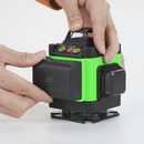 Laserová vodováha 4D SE 16 liniemi, 4 paprsky x 360 stupňů, Zelené linie, Dosah 25m, Přesnost ± 2mm/10m, Samonivelace, Pravý úhel, Baterie 2 x 4000 mAh 4.2V, Dálkové ovládání