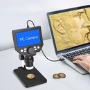 Přenosný digitální mikroskop LCD displej 4.3 palce Zoom 1X–1000X, 1080P, Nastavitelné LED osvětlení
