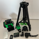 Laserová vodováha 4D SE 16 liniemi, 4 paprsky x 360 stupňů, Zelené linie, Dosah 25m, Přesnost ± 2mm/10m, Samonivelace, Pravý úhel, Baterie 2 x 4000 mAh 4.2V, Dálkové ovládání