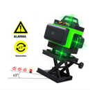 Laserová vodováha 4D SE 16 liniemi, 4 paprsky x 360 stupňů, Zelené linie, Dosah 25m, Přesnost ± 2mm/10m, Samonivelace, Pravý úhel, Baterie 2 x 4000 mAh 4.2V, Dálkové ovládání