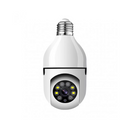 Sada 2 WiFi bezpečnostních kamer typu žárovka 355° Full HD s panoramatickým úhlem, pohybovým senzorem a obousměrnou audio funkcí